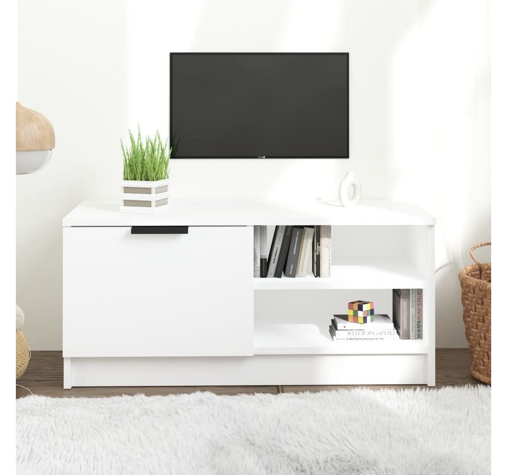 furnicato TV-Schrank Weiß 80x35x36,5 cm Holzwerkstoff von furnicato