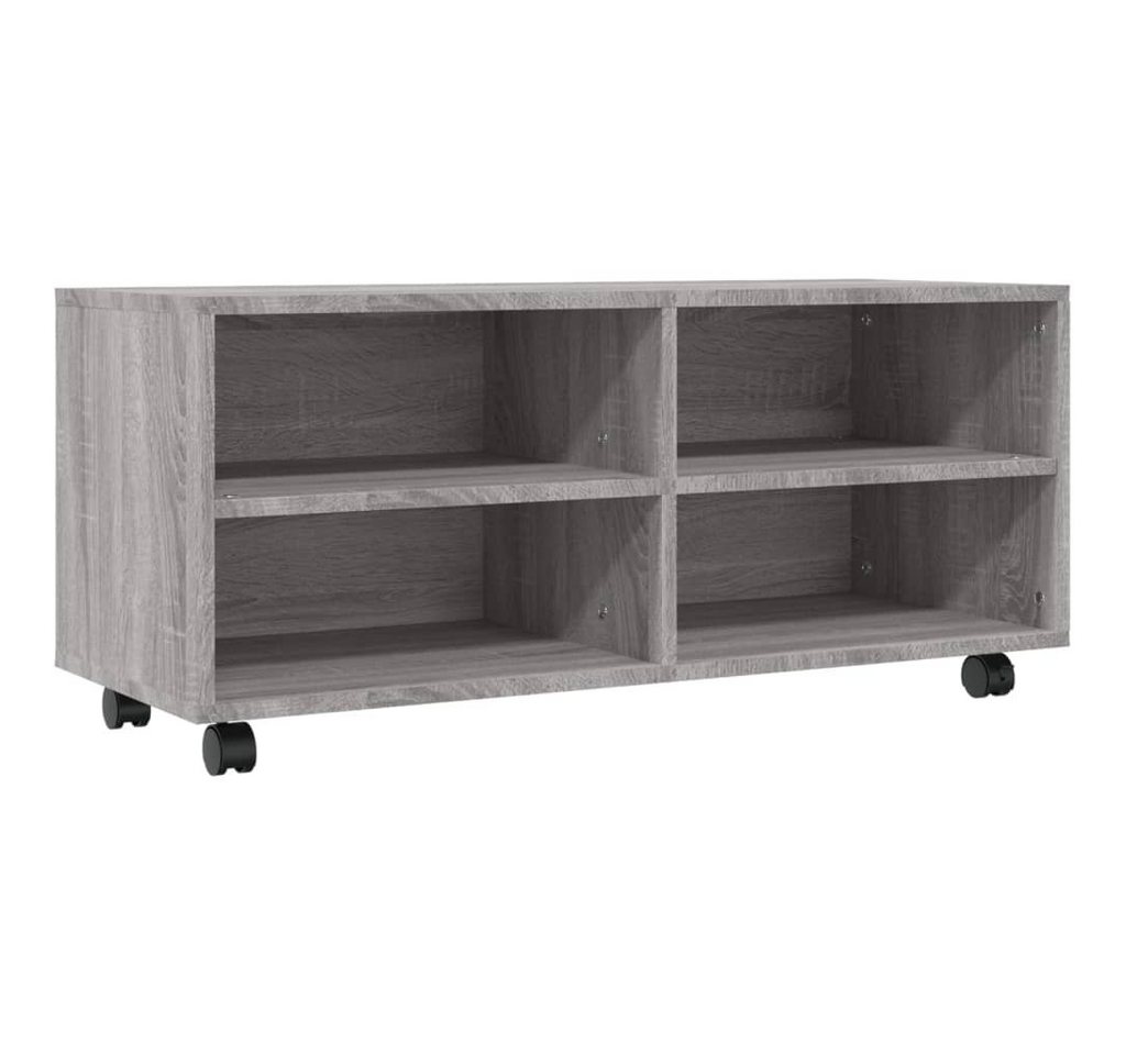 furnicato TV-Schrank mit Rollen Grau Sonoma 90x35x35 cm Holzwerkstoff (1-St) von furnicato