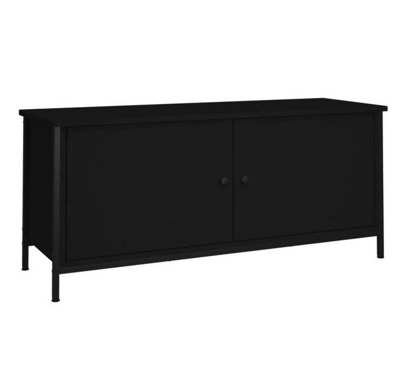 furnicato TV-Schrank mit Türen Schwarz 102x35x45 cm Holzwerkstoff (1-St) von furnicato