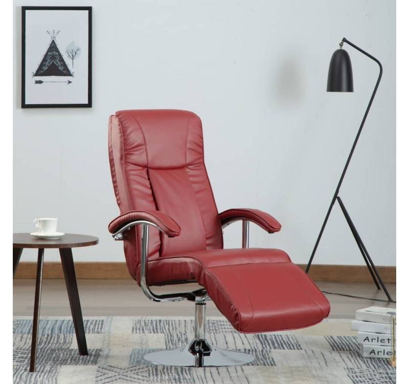 furnicato TV-Sessel Weinrot Kunstleder (1-St) von furnicato