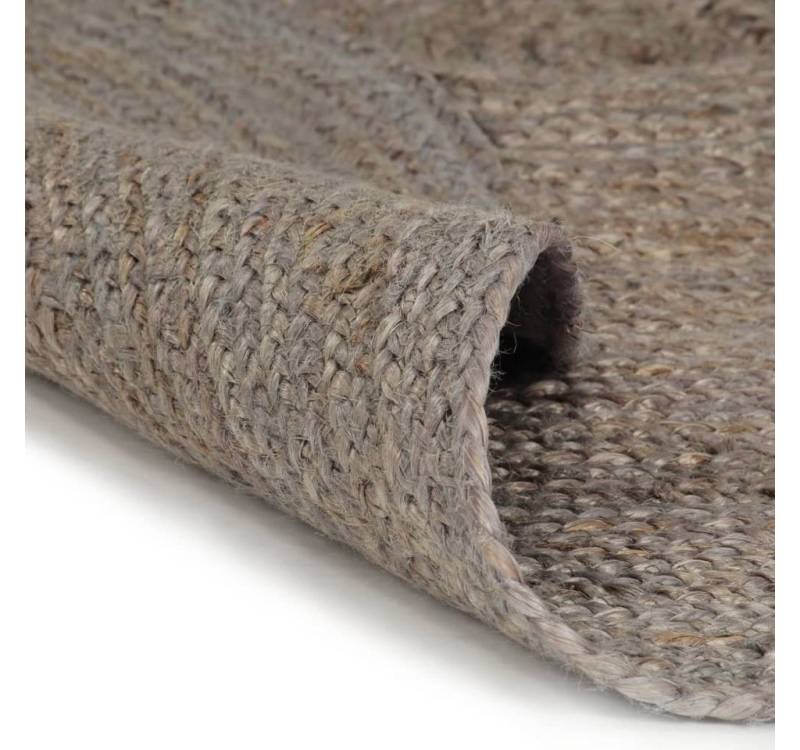 furnicato Teppich Handgefertigt Jute Rund 150 cm Grau furnicato Teppich Handgefertigt Jute Rund 150 cm Grau von furnicato