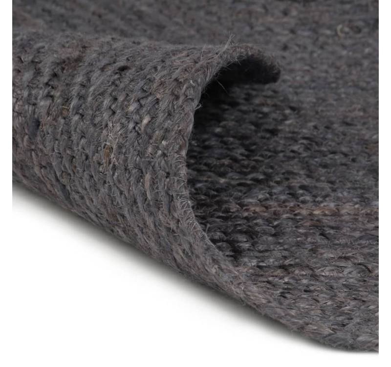 furnicato Teppich Handgefertigt Jute Rund 240 cm Dunkelgrau furnicato Teppich Handgefertigt Jute Rund 240 cm Dunkelgrau von furnicato