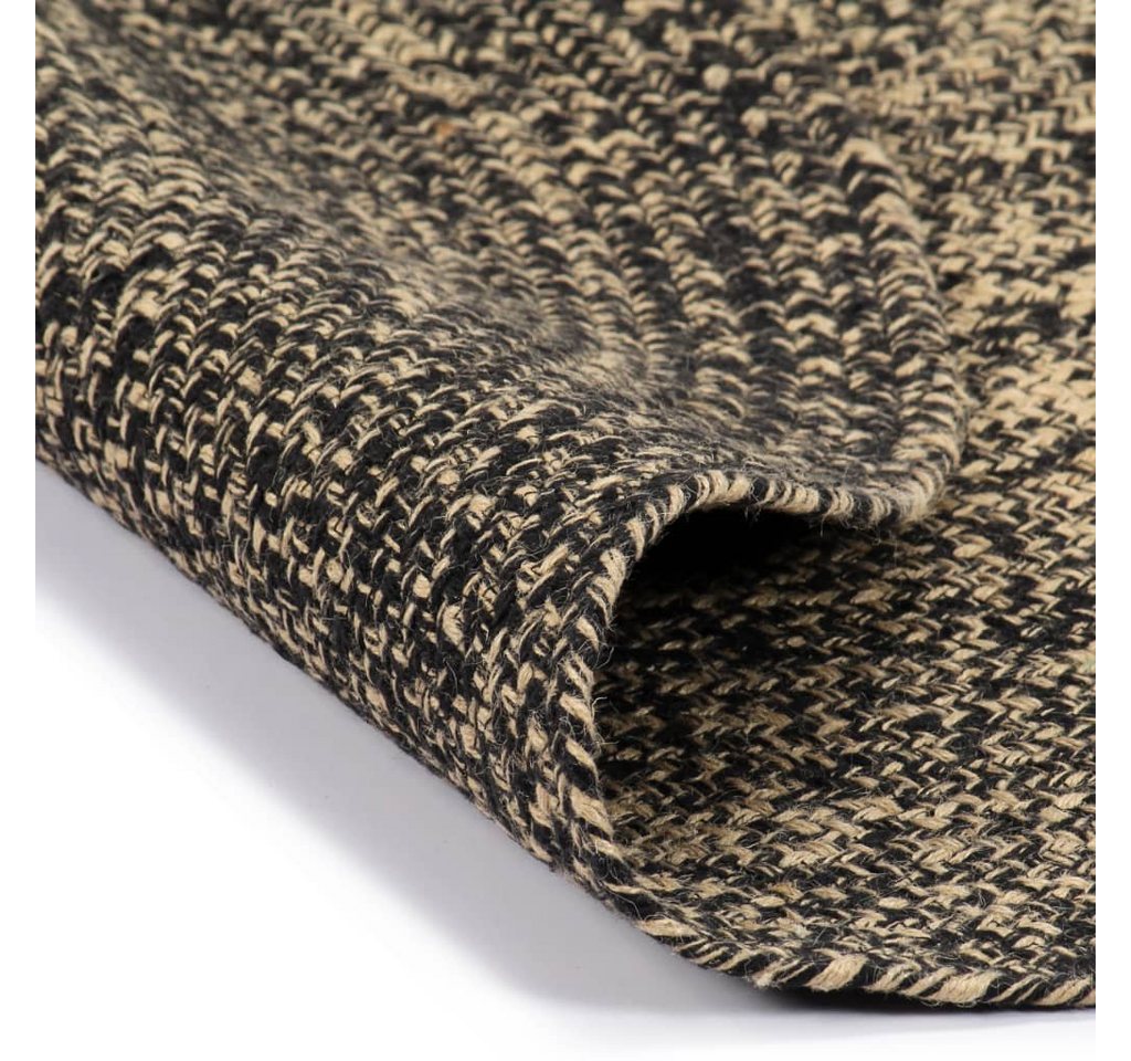 furnicato Teppich Handgefertigt Jute Schwarz und Natur 150 cm furnicato Teppich Handgefertigt Jute Schwarz und Natur 150 cm von furnicato