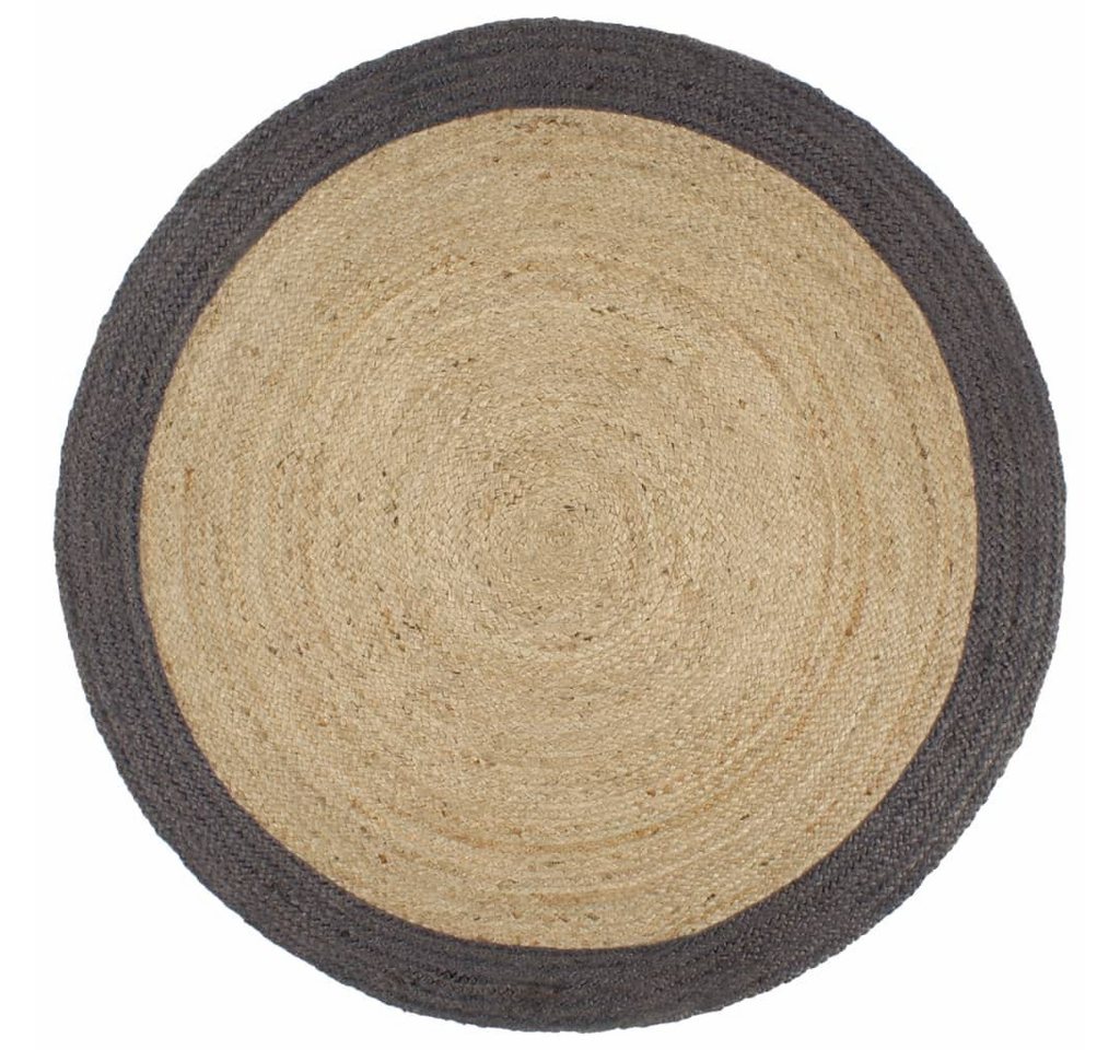 furnicato Teppich Handgefertigt Jute mit Dunkelgrauem Rand 240 cm furnicato Teppich Handgefertigt Jute mit Dunkelgrauem Rand 240 cm von furnicato