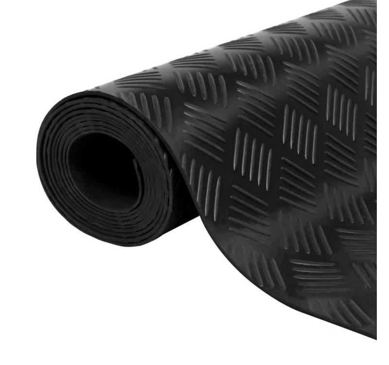 furnicato Terrassendielen Bodenmatte Rutschfest Gummi 1,5x4 m 3 mm Karo von furnicato