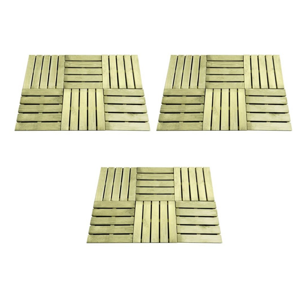 furnicato Terrassendielen Terrassenfliesen 18 Stk. 50x50 cm Holz Grün furnicato Terrassendielen Terrassenfliesen 18 Stk. 50x50 cm Holz Grün von furnicato