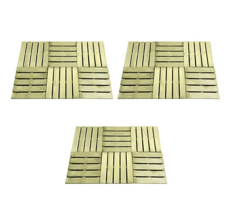 furnicato Terrassendielen Terrassenfliesen 18 Stk. 50x50 cm Holz Grün von furnicato