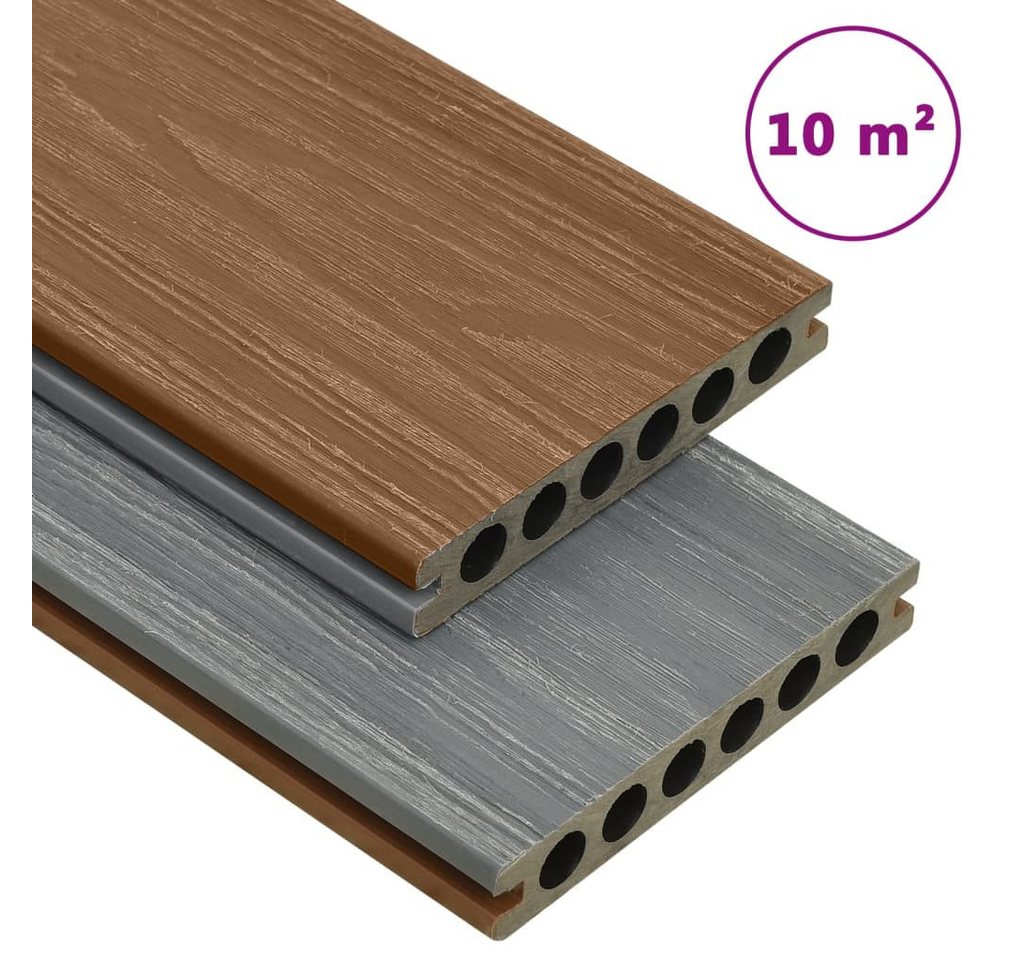 furnicato Terrassendielen WPC mit Zubehör Braun und Grau 10 m² 4 m furnicato Terrassendielen WPC mit Zubehör Braun und Grau 10 m² 4 m von furnicato