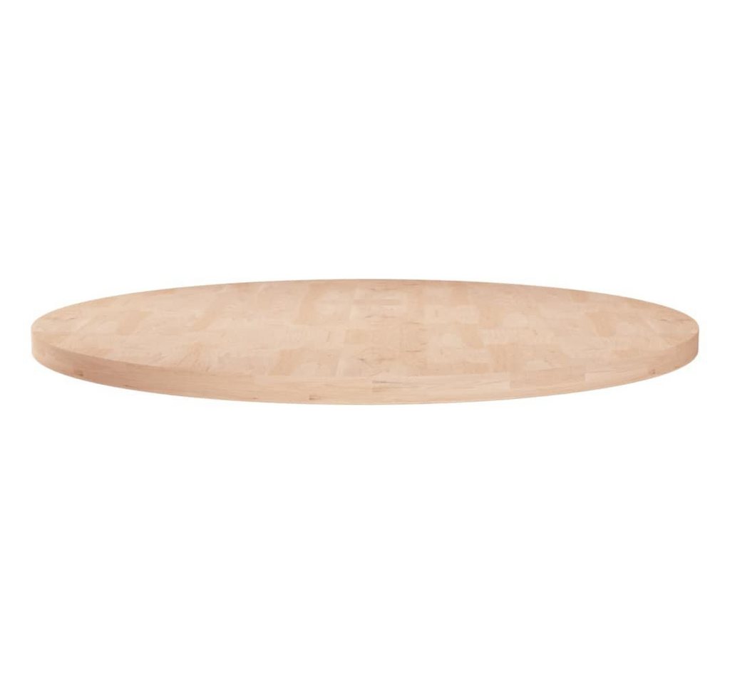 furnicato Tischplatte Runde Ø70x2,5 cm Unbehandeltes Massivholz Eiche (1 St) von furnicato