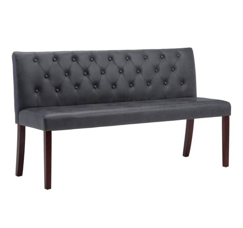 furnicato Truhenbank Sitzbank 148,5 cm Grau Wildleder-Optik (1-St) von furnicato