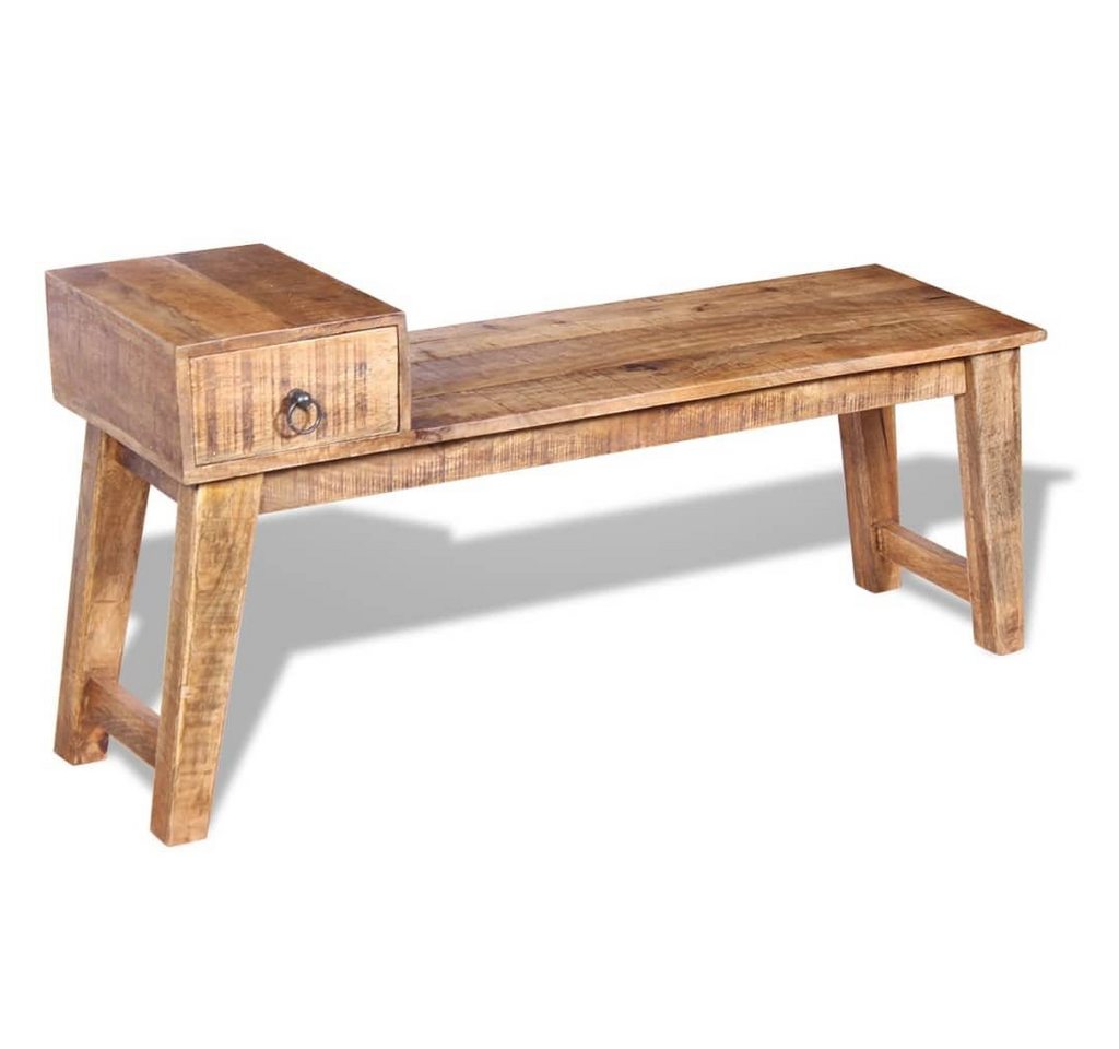 furnicato Truhenbank Sitzbank mit Schublade Massivholz 120x36x60 cm (1-St) von furnicato