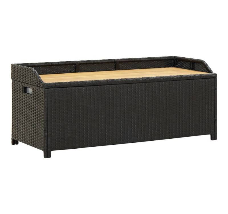 furnicato Truhenbank Sitzbank mit Stauraum 120 cm Poly Rattan Schwarz (1-St) von furnicato