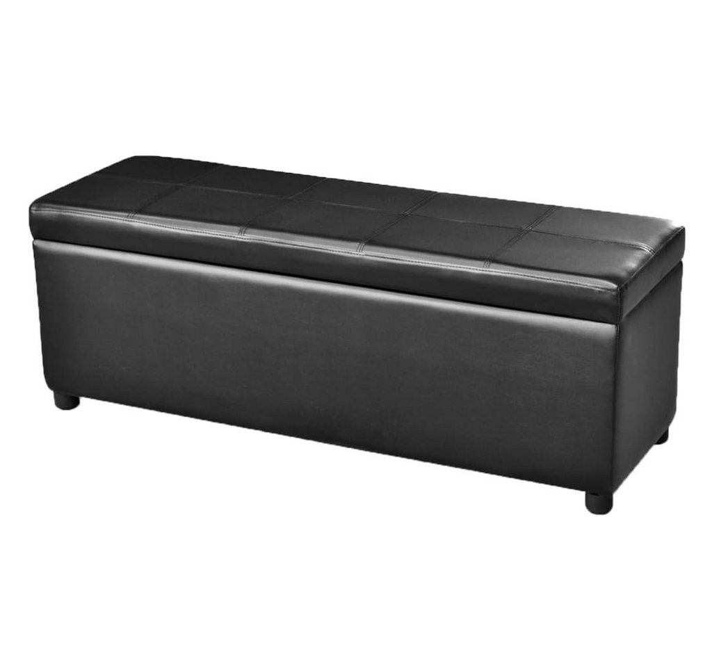 furnicato Truhenbank Sitzbank mit Stauraum Lang Holz Schwarz (1-St) von furnicato