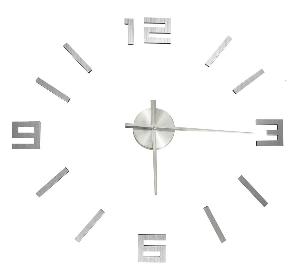 furnicato Uhr 3D-Wanduhr Modernes Design Silbern 100 cm XXL furnicato Uhr 3D-Wanduhr Modernes Design Silbern 100 cm XXL von furnicato