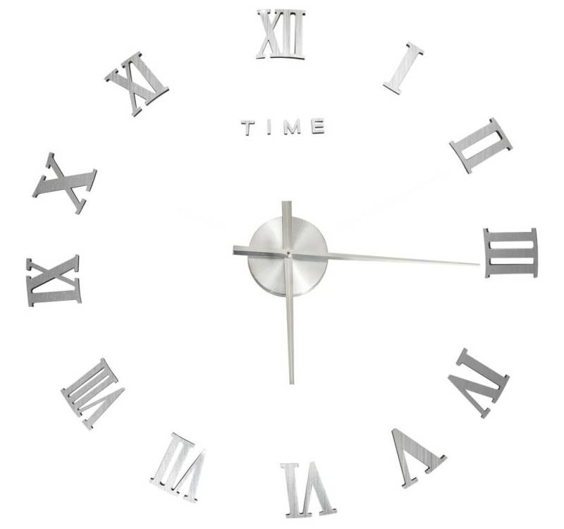 furnicato Uhr 3D-Wanduhr Modernes Design Silbern 100 cm XXL furnicato Uhr 3D-Wanduhr Modernes Design Silbern 100 cm XXL von furnicato