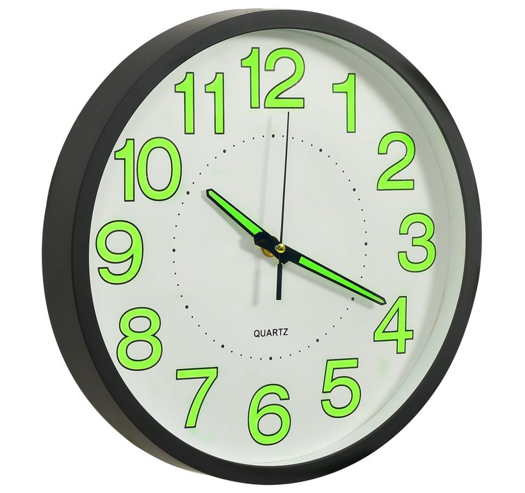 furnicato Uhr Leuchtende Wanduhr Schwarz 30 cm furnicato Uhr Leuchtende Wanduhr Schwarz 30 cm von furnicato