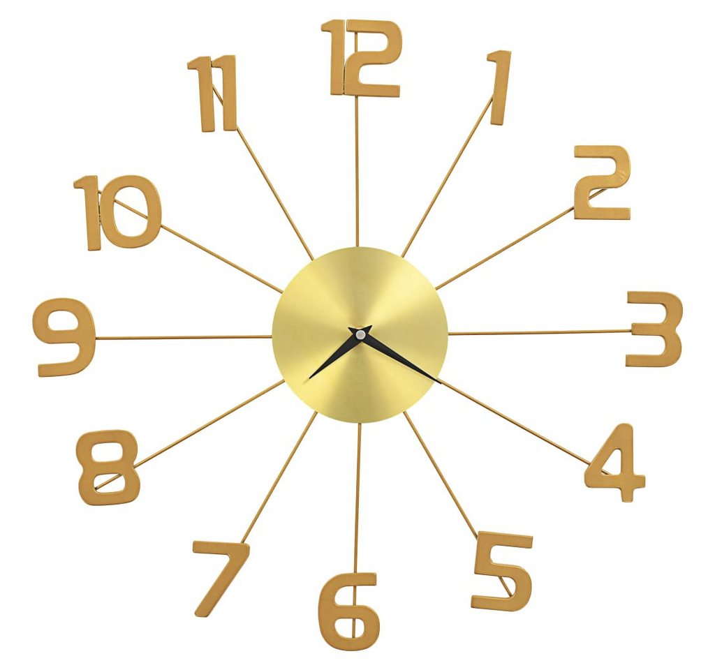 furnicato Uhr Wanduhr Metall 50 cm Golden furnicato Uhr Wanduhr Metall 50 cm Golden von furnicato