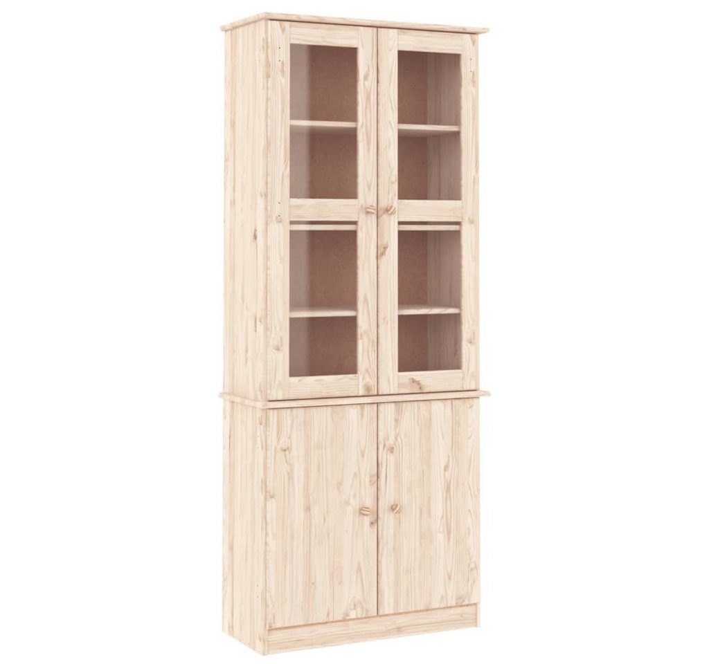 furnicato Vitrine Vitrinenschrank ALTA 77x35x186,5 cm Massivholz Kiefer (1-St) von furnicato