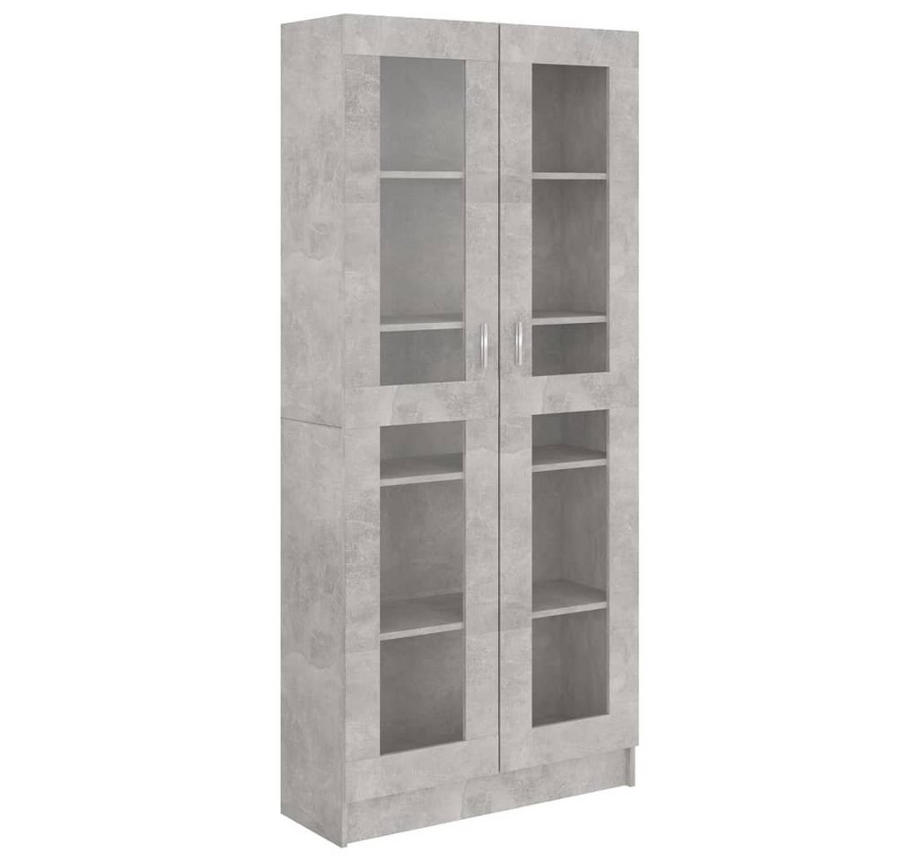 furnicato Vitrine Vitrinenschrank Betongrau 82,5x30,5x185,5 cm Holzwerkstoff (1-St) von furnicato