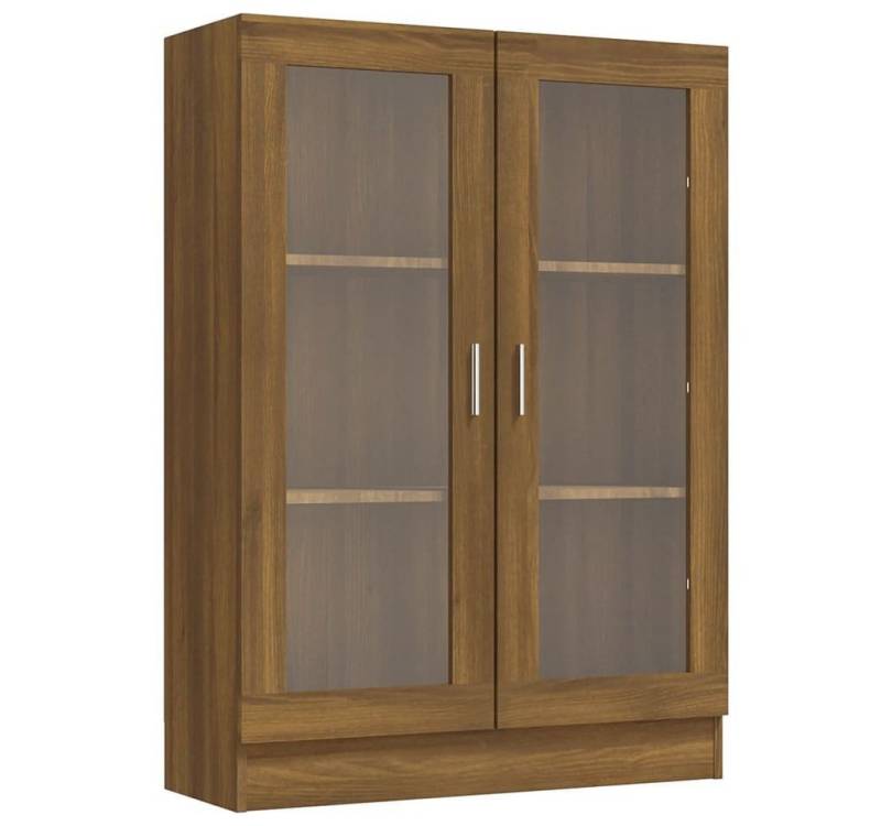 furnicato Vitrine Vitrinenschrank Braun Eiche-Optik 82,5x30,5x115cm Holzwerkstoff (1-St) von furnicato