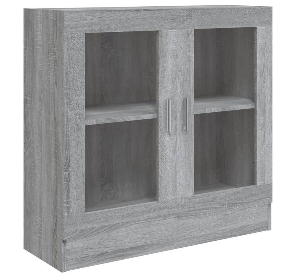 furnicato Vitrine Vitrinenschrank Grau Sonoma 82,5x30,5x80 cm Holzwerkstoff (1-St) von furnicato
