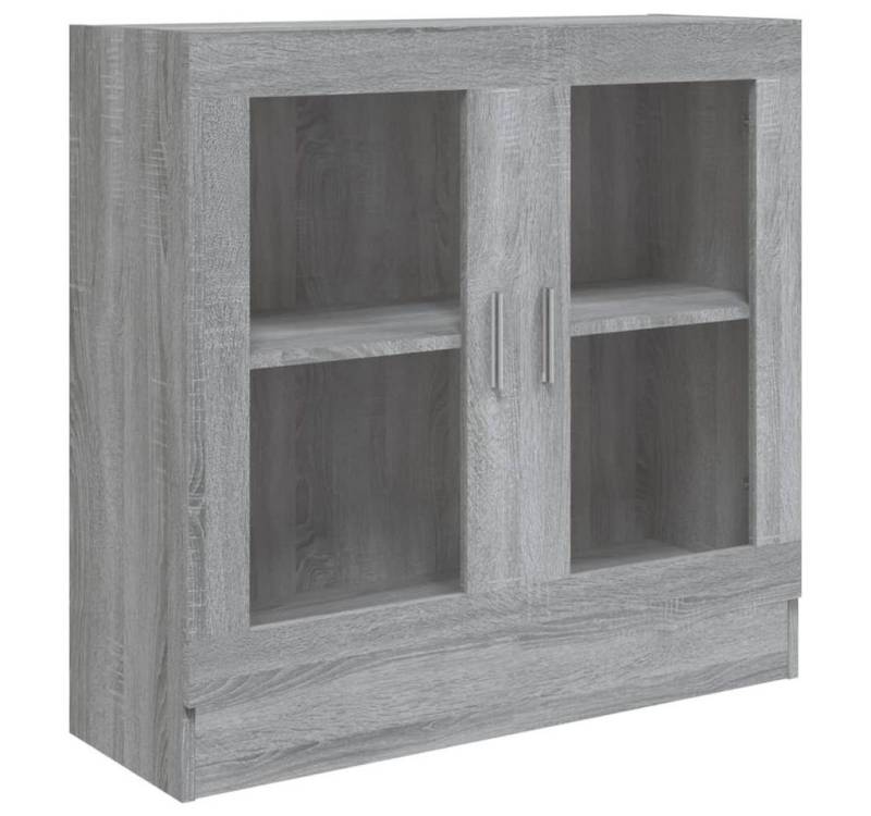 furnicato Vitrine Vitrinenschrank Grau Sonoma 82,5x30,5x80 cm Holzwerkstoff (1-St) von furnicato