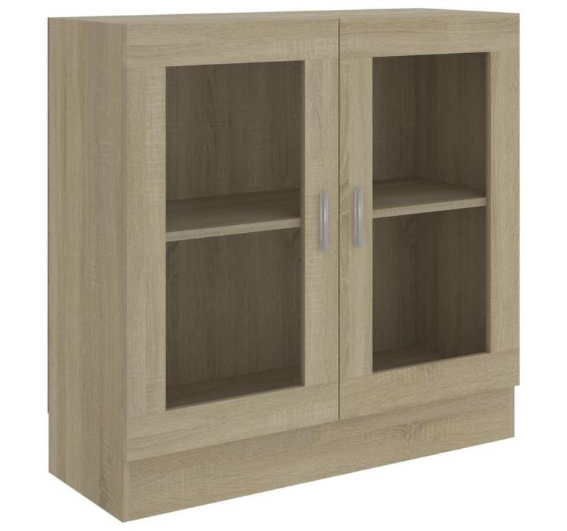furnicato Vitrine Vitrinenschrank Sonoma-Eiche 82,5x30,5x80 cm Holzwerkstoff (1-St) von furnicato