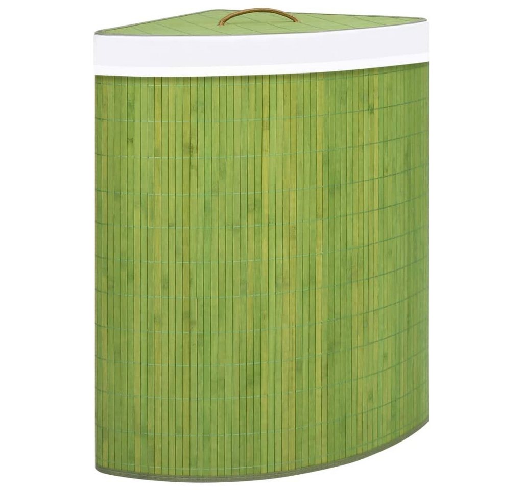 furnicato Wäschekorb Eck-Bambus Grün 60 L (1 St) von furnicato