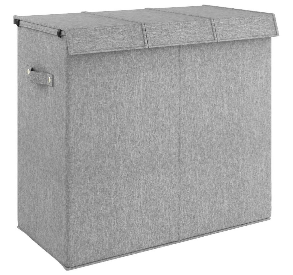 furnicato Wäschekorb Faltbarer Grau 64,5x34,5x59 cm Leinenimitat Stoff von furnicato