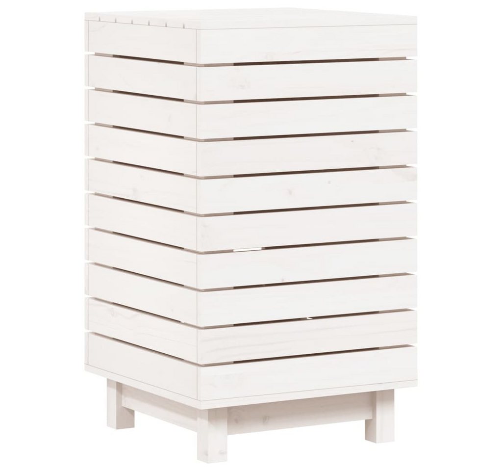 furnicato Wäschetruhe Weiß 44x44x76 cm Massivholz Kiefer (1 St) von furnicato