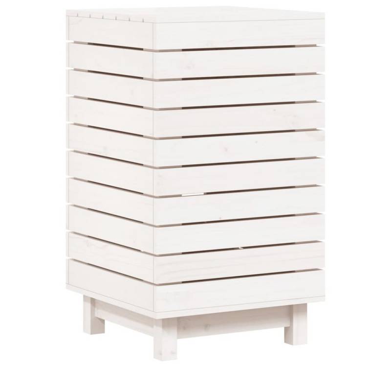 furnicato Wäschetruhe Weiß 44x44x76 cm Massivholz Kiefer (1 St) von furnicato