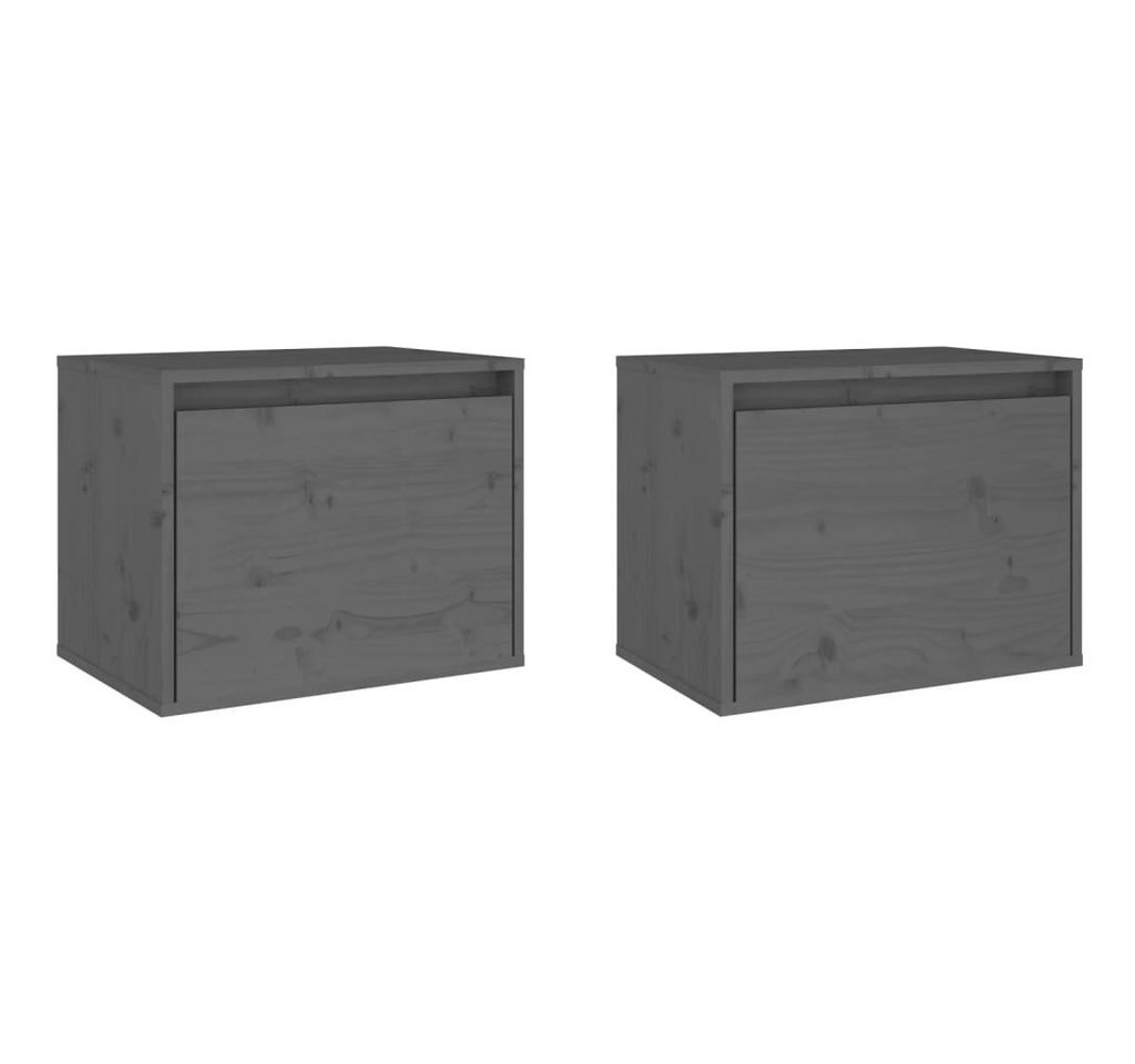 furnicato Wandhängeschrank Wandschränke 2 Stk. Grau 45x30x35 cm Massivholz Kiefer, 1-tlg. furnicato Wandhängeschrank Wandschränke 2 Stk. Grau 45x30x35 cm Massivholz Kiefer, 1-tlg. von furnicato