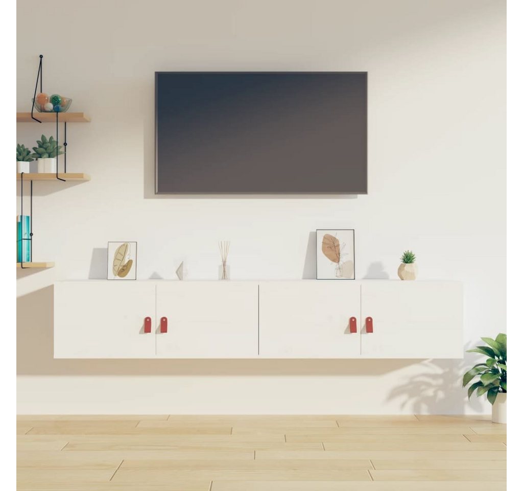 furnicato Wandhängeschrank Wandschränke 2 Stk. Weiß 80x30x30 cm Massivholz Kiefer, 1-tlg. furnicato Wandhängeschrank Wandschränke 2 Stk. Weiß 80x30x30 cm Massivholz Kiefer, 1-tlg. von furnicato