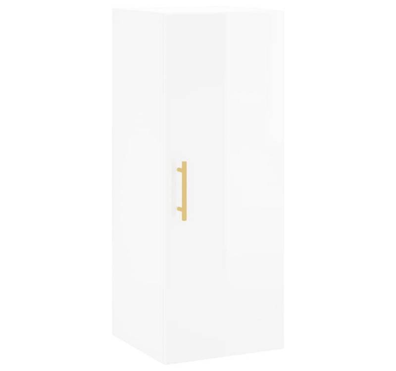 furnicato Wandhängeschrank Wandschrank Hochglanz-Weiß 34,5x34x90 cm, 1-tlg. von furnicato