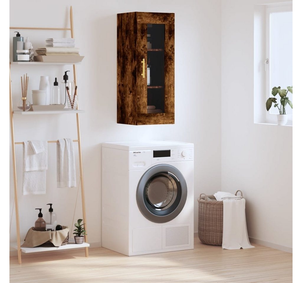 furnicato Wandhängeschrank Wandschrank Räuchereiche 34,5x34x90 cm, 1-tlg. furnicato Wandhängeschrank Wandschrank Räuchereiche 34,5x34x90 cm, 1-tlg. von furnicato