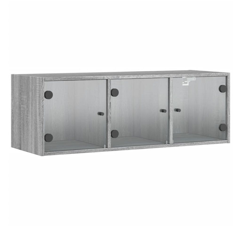 furnicato Wandhängeschrank Wandschrank mit Glastüren Grau Sonoma 102x37x35 cm, 1-tlg. furnicato Wandhängeschrank Wandschrank mit Glastüren Grau Sonoma 102x37x35 cm, 1-tlg. von furnicato