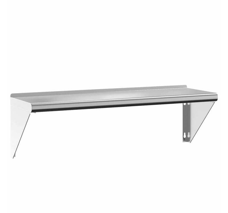 furnicato Wandregal 100x30x31 cm Silbern Edelstahl, 1-tlg. von furnicato