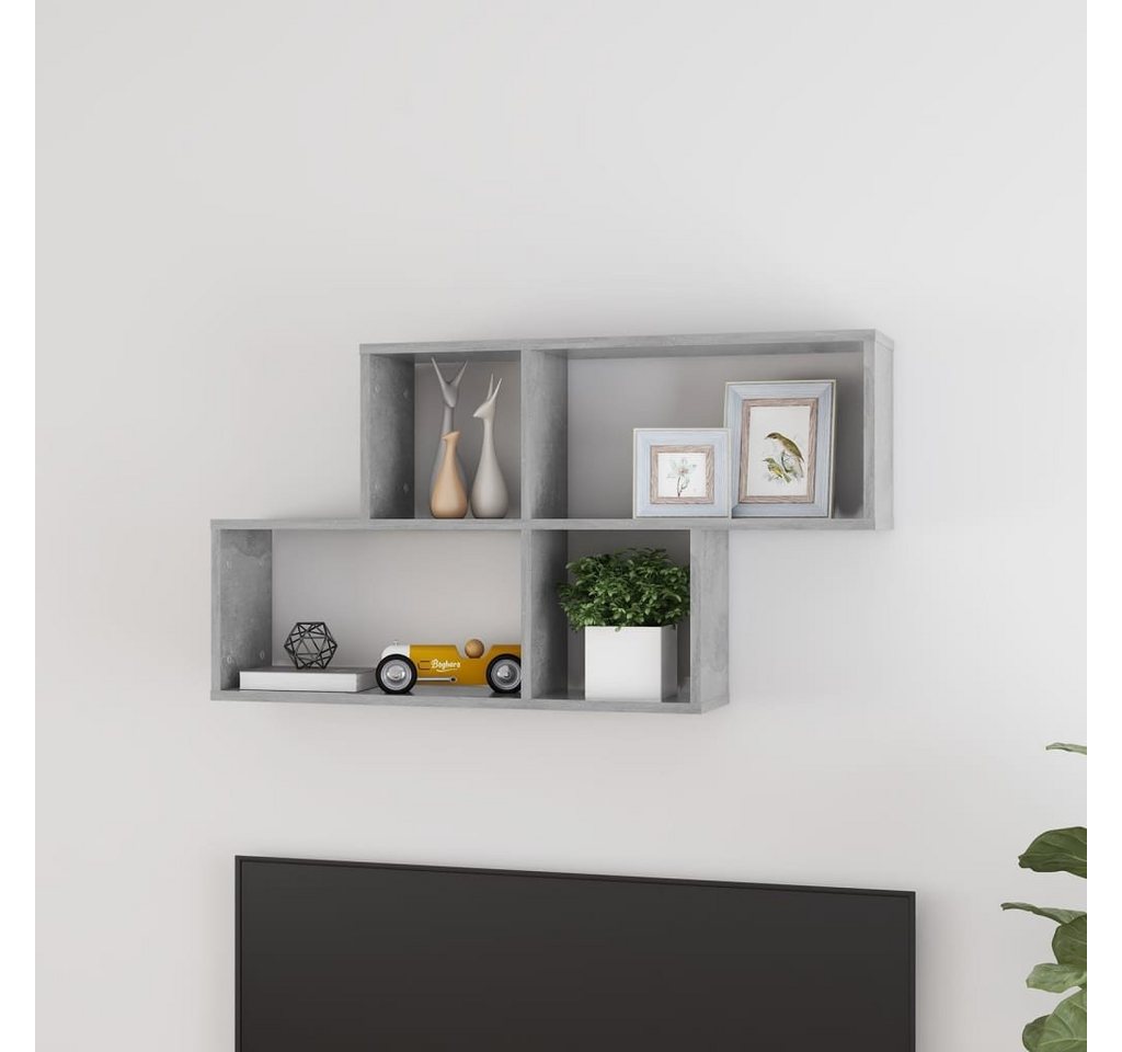 furnicato Wandregal Betongrau 100x18x53 cm Holzwerkstoff, 1-tlg. von furnicato
