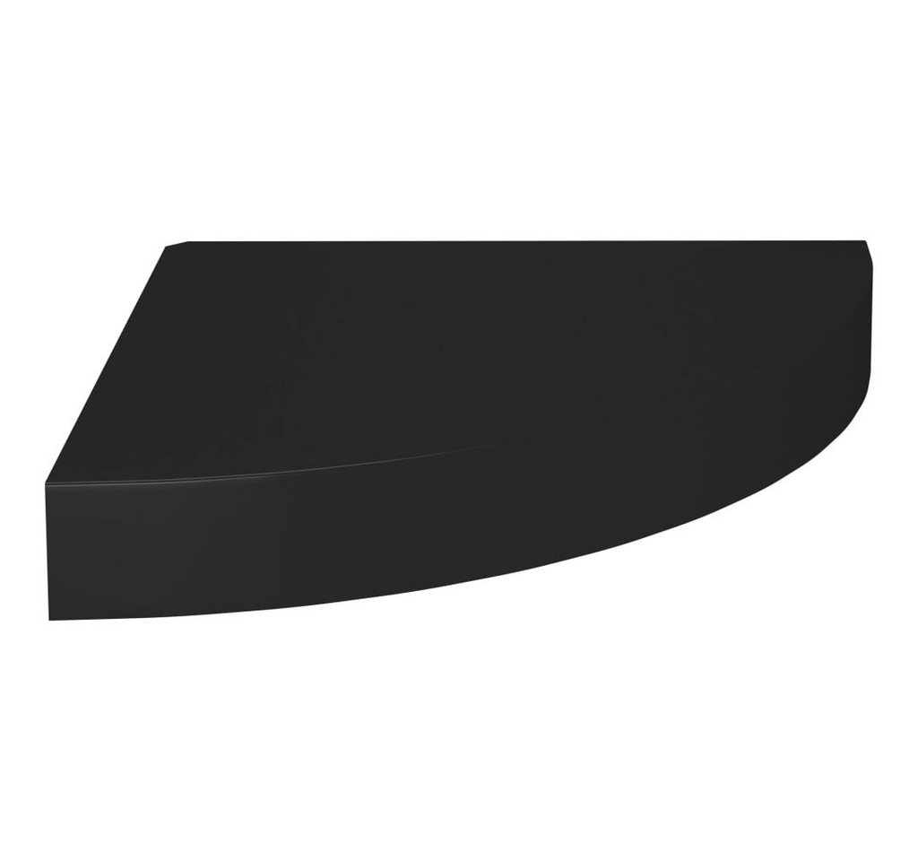 furnicato Wandregal Eck-Schweberegal Schwarz 25x25x3,8 cm MDF, 1-tlg. von furnicato