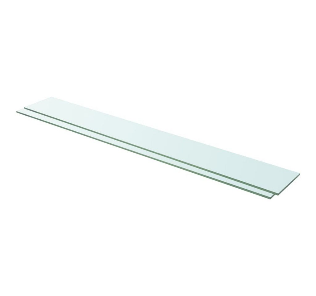 furnicato Wandregal Regalböden 2 Stk. Glas Transparent 110x15 cm, 1-tlg. von furnicato