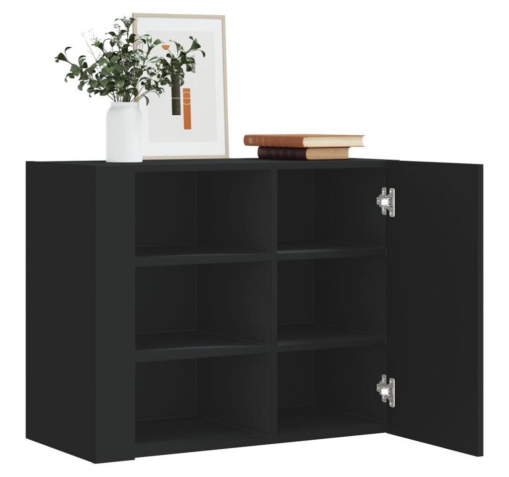furnicato Wandregal Schwarz 75x35x60 cm Holzwerkstoff, 1-tlg. von furnicato