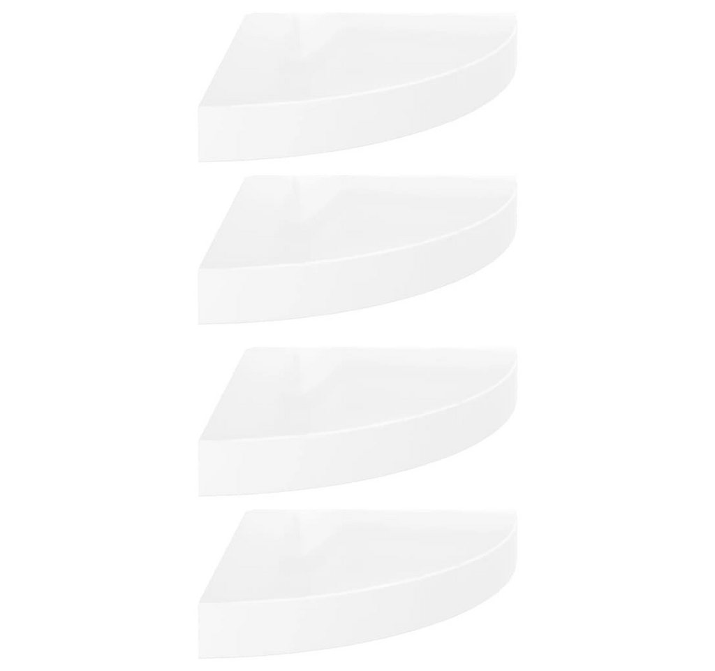 furnicato Wandregal Schwebende Eckregale 4 Stk. Hochglanz-Weiß 25x25x3,8 cm MDF, 4-tlg. furnicato Wandregal Schwebende Eckregale 4 Stk. Hochglanz-Weiß 25x25x3,8 cm MDF, 4-tlg. von furnicato