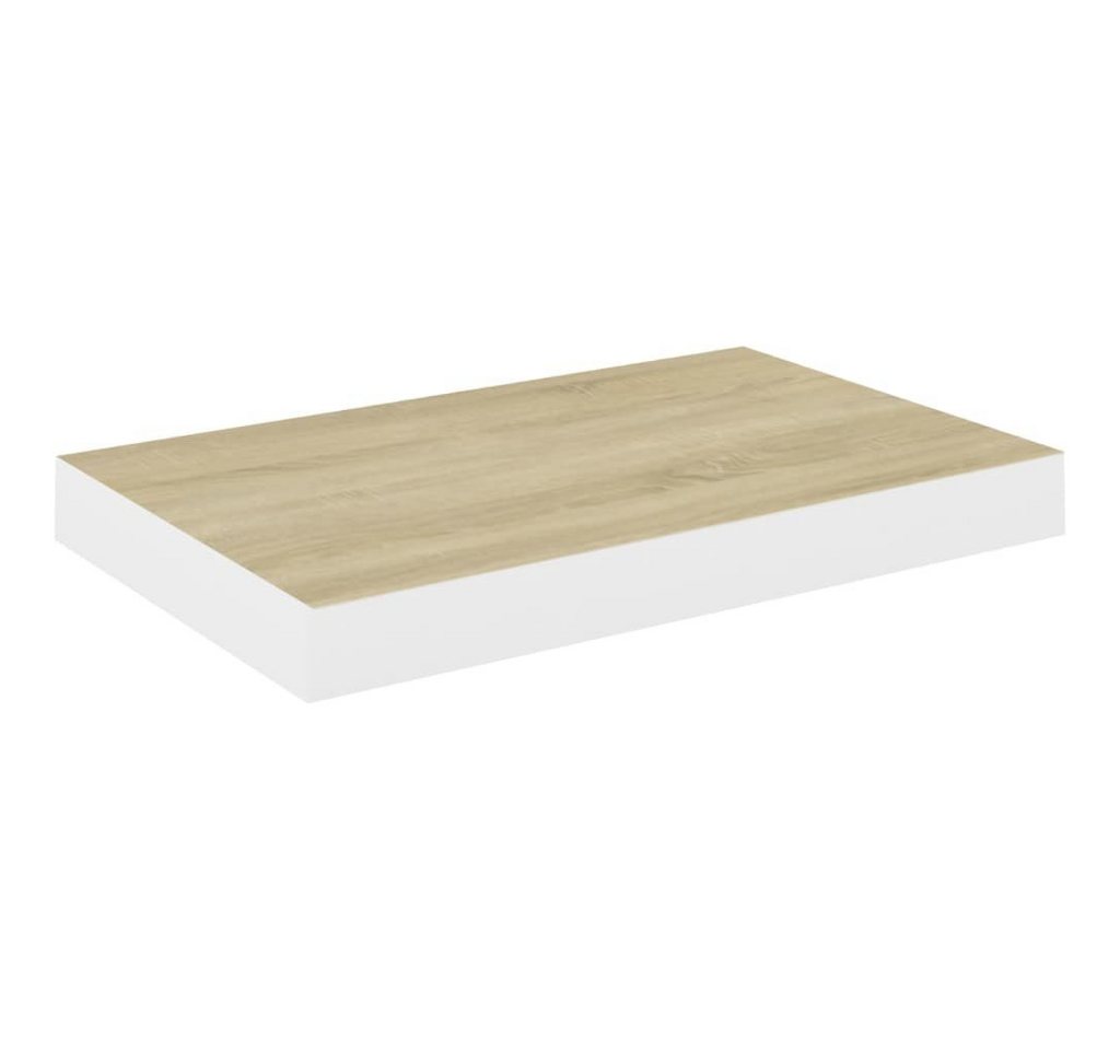 furnicato Wandregal Schweberegal Eichenoptik und Weiß 40x23x3,8 cm MDF, 1-tlg. von furnicato