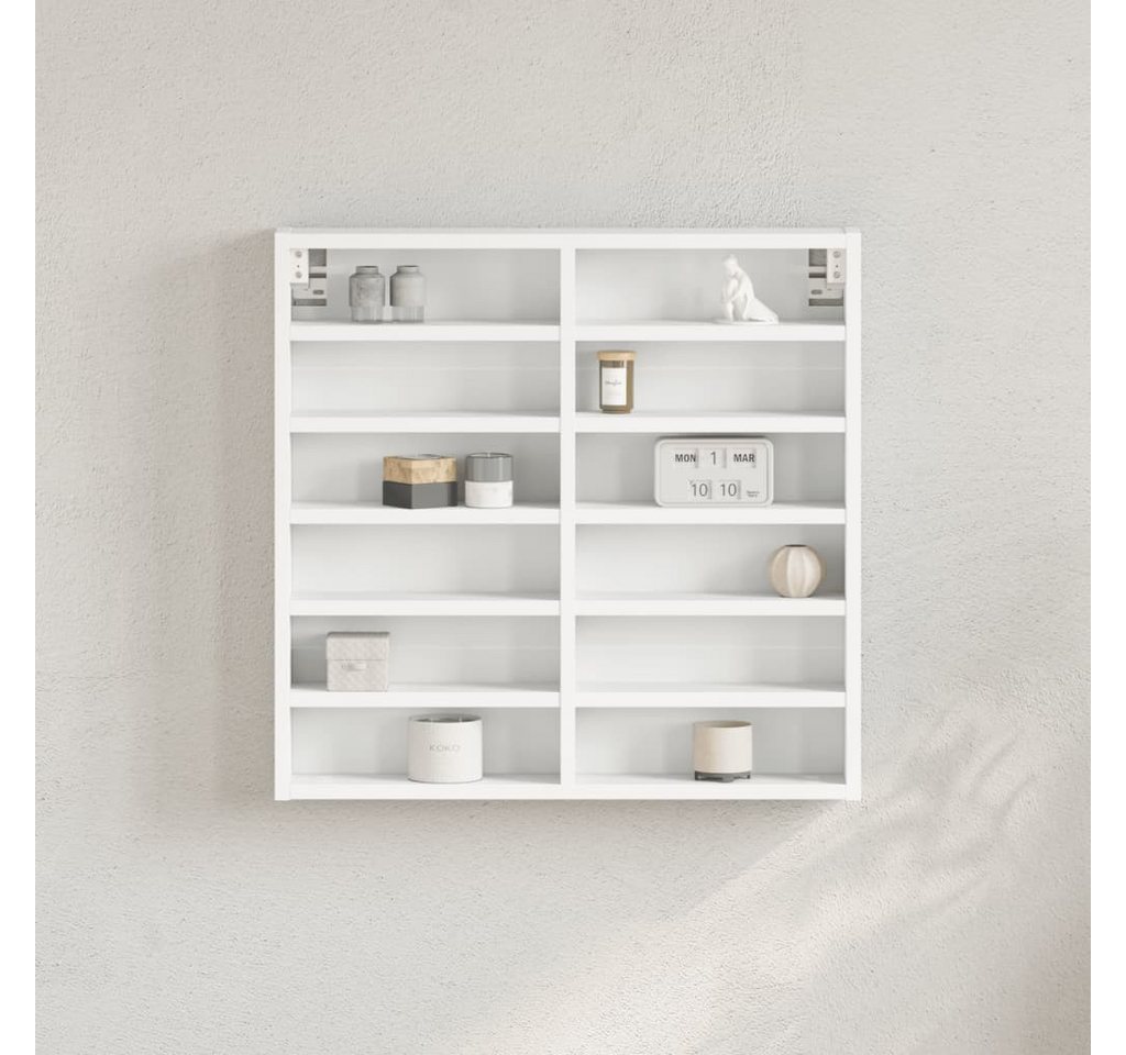 furnicato Wandregal Vitrinenschrank Weiß 60x8,5x58 cm Holzwerkstoff, 1-tlg. von furnicato