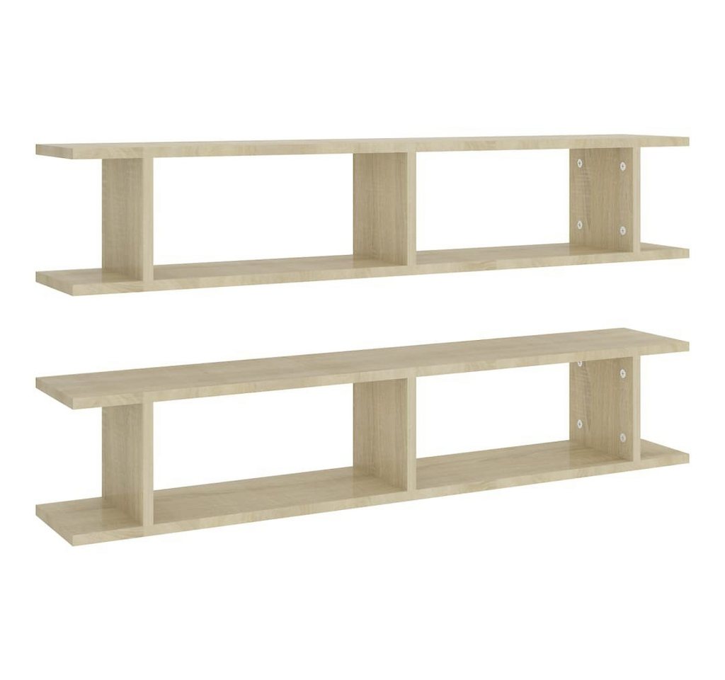 furnicato Wandregal Wandregale 2 Stk. Sonoma-Eiche 105x18x20 cm Holzwerkstoff, 1-tlg. von furnicato