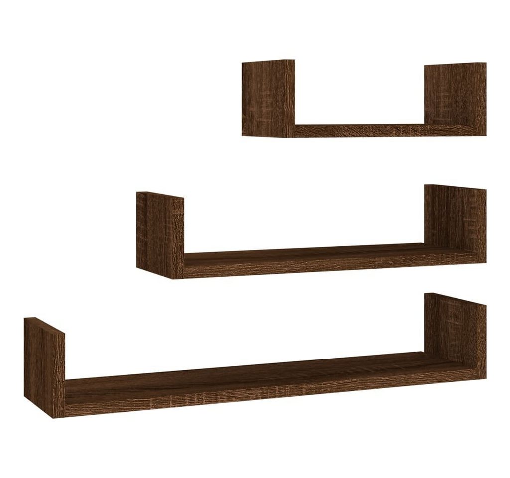 furnicato Wandregal Wandregale 3 Stk. Braun Eichen-Optik Holzwerkstoff, 1-tlg. furnicato Wandregal Wandregale 3 Stk. Braun Eichen-Optik Holzwerkstoff, 1-tlg. von furnicato