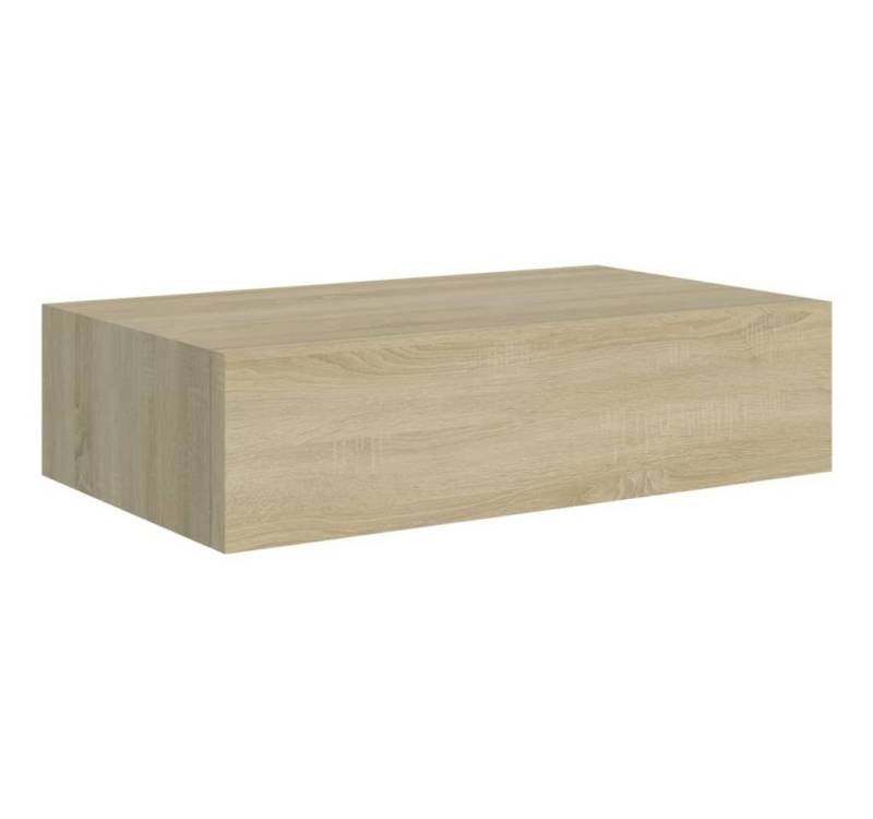 furnicato Wandregal Wandregale mit Schubladen 2 Stk. Eichen-Optik 40x23,5x10 cm MDF, 1-tlg. von furnicato