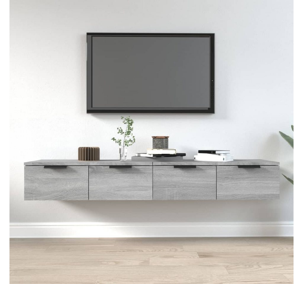 furnicato Wandregal Wandschränke 2 Stk. Grau Sonoma 68x30x20 cm Holzwerkstoff von furnicato