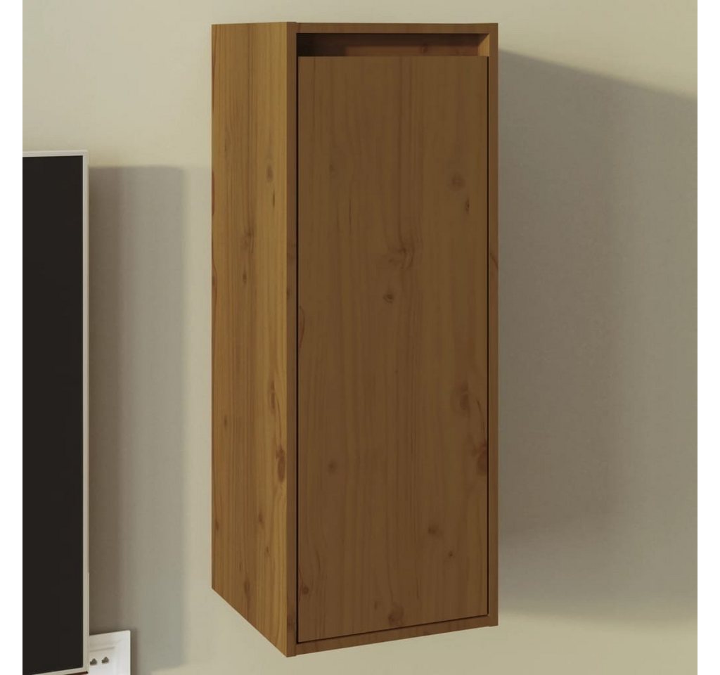 furnicato Wandregal Wandschrank Honigbraun 30x30x80 cm Massivholz Kiefer von furnicato