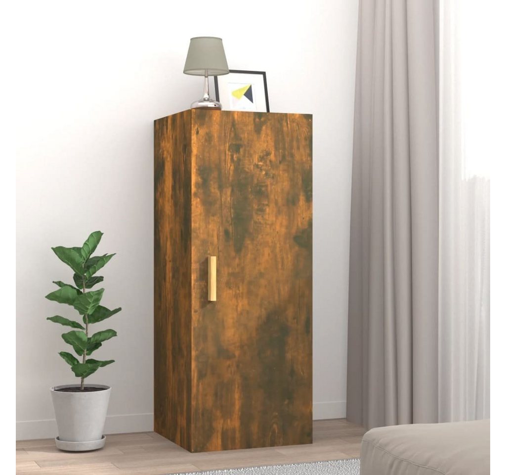 furnicato Wandregal Wandschrank Räuchereiche 34,5x34x90 cm Holzwerkstoff von furnicato